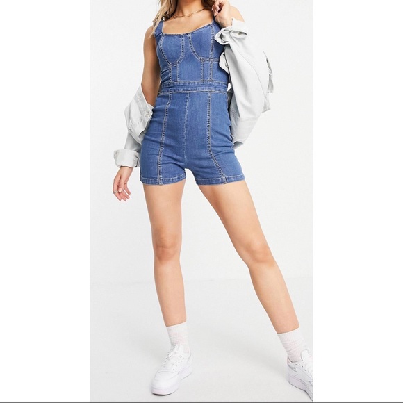 URBAN BLISS 👖 Corset romper in blue - Picture 1 of 4